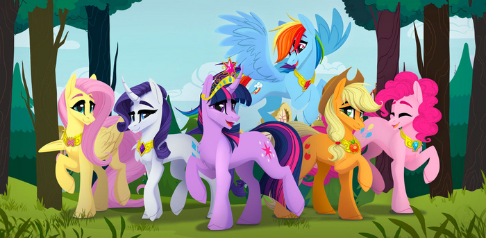   My Little Pony, Fluttershy, Twilight Sparkle, Rainbow Dash, Pinkie Pie, Applejack, Rarity