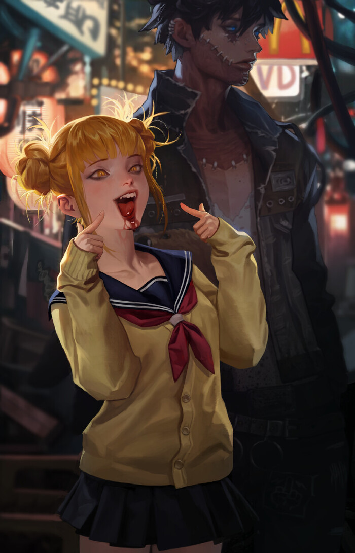 Toga Himiko & Todoroki Touya , ArtStation, , Boku no Hero Academia, Toga Himiko, Anime Art