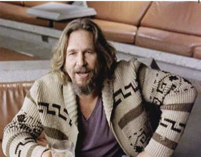 Пикабу всемогущий! Есть ли у кого-то схема для вязания кардигана из фильма «Большой Лебовски»?