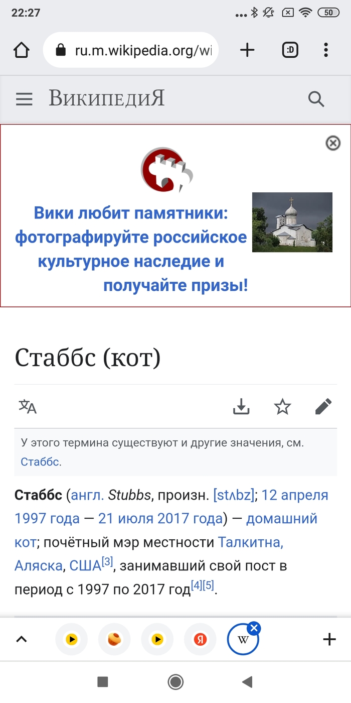 С чего это википедия вдруг русскими памятниками заинтересовалась? | Пикабу