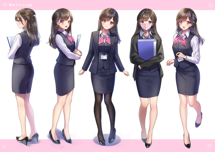 Office Lady Anime Art, , Original Character, ,  , , , 