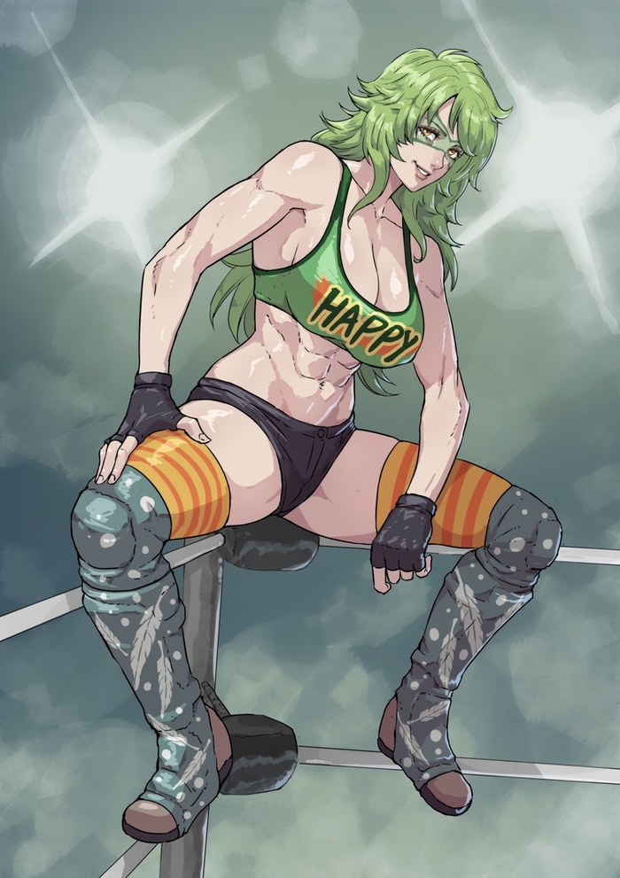 One Piece Wrestling girls by cirenk , , Anime Art, One Piece, Boa Hancock,  , , , Muscleart