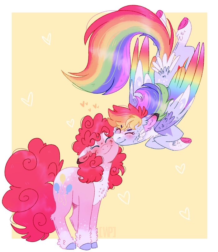 ٸ My Little Pony, , Ponyart, Pinkie Pie, Rainbow Dash, 