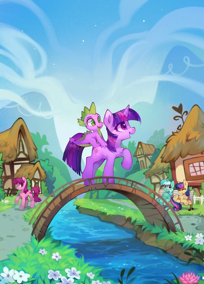   My Little Pony, Ponyart, Twilight Sparkle, Share Dast, Spike, Lyra Heartstrings, Bon Bon, Berry Punch