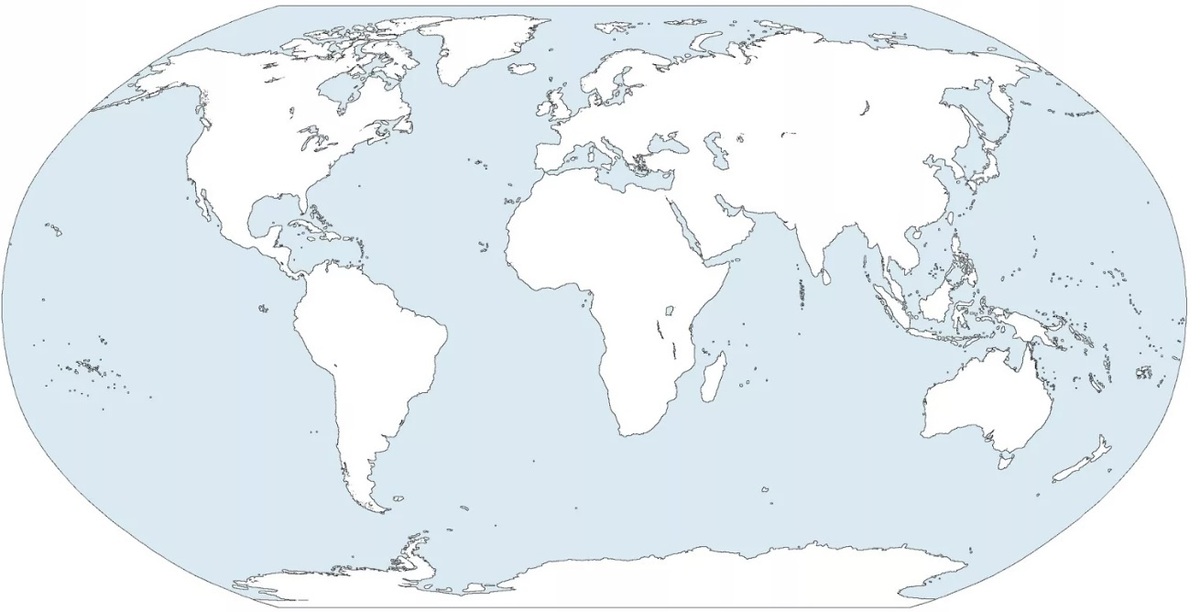 Политическая карта без названий стран