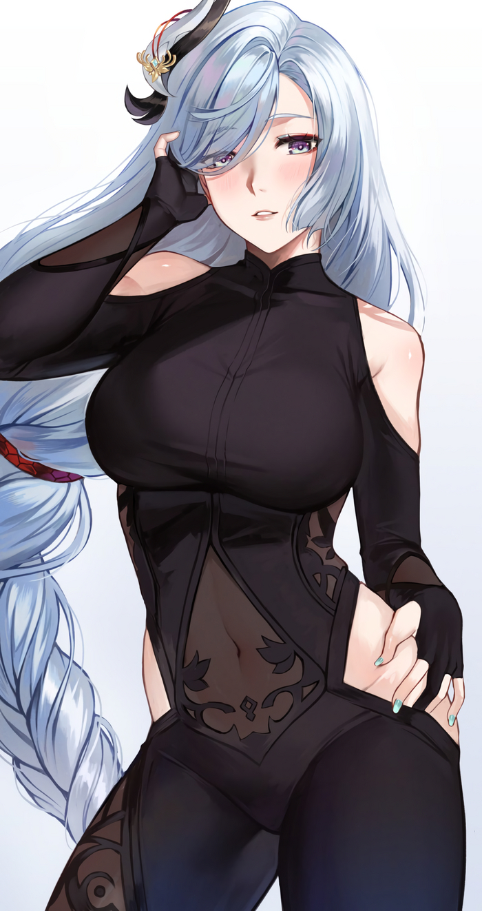 Shenhe Genshin Impact, Shenhe (Genshin Impact), , , , , Anime Art, Deras, 