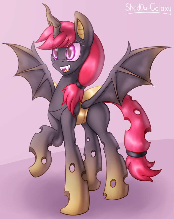   My Little Pony, Ponyart, Batpony, Changeling, Shad0w-galaxy