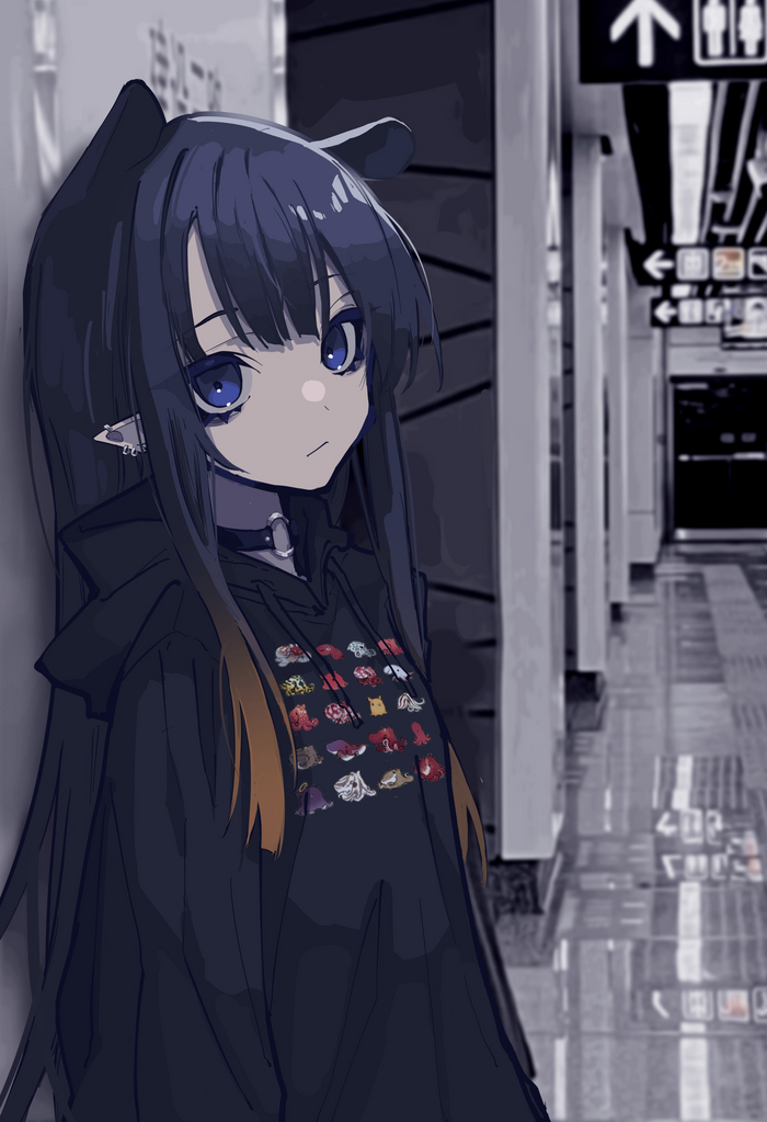 Goth Ina? Goth Ina Virtual YouTuber, Hololive, Ninomae Inanis, , , Anime Art