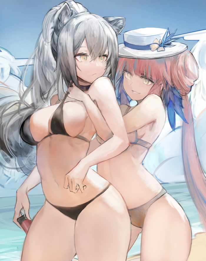 Schwarz & Ceylon Anime Art, , Arknights, Animal Ears, Schwarz, Ceylon (Arknights), 