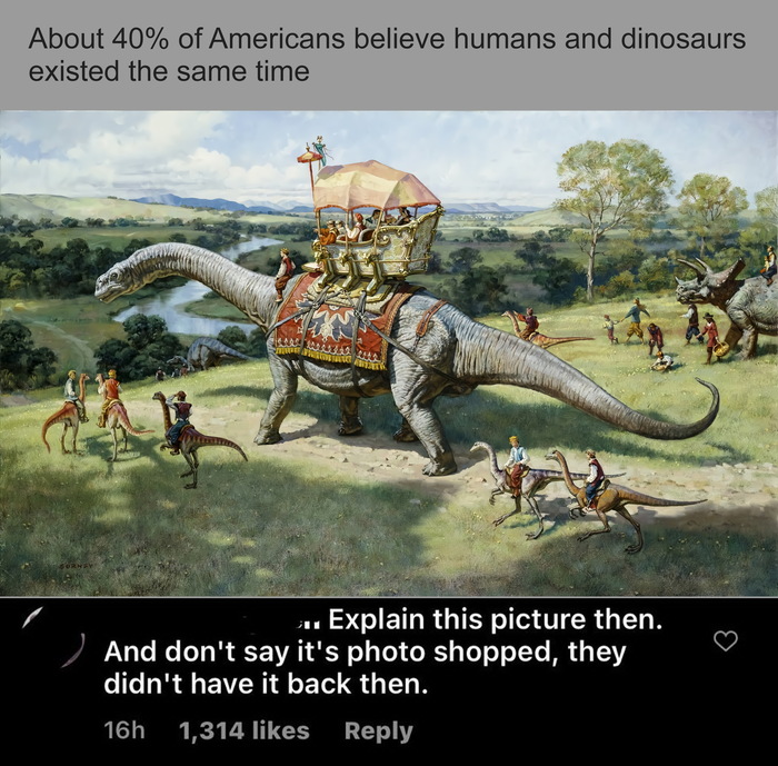 Мне даже пейзаж кажется знакомым... Photoshop, Динозавры, Существование