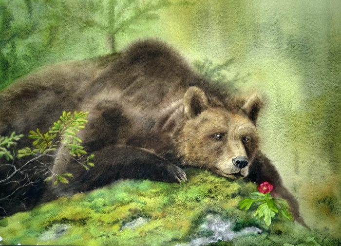 Ценитель прекрасного. Акварель