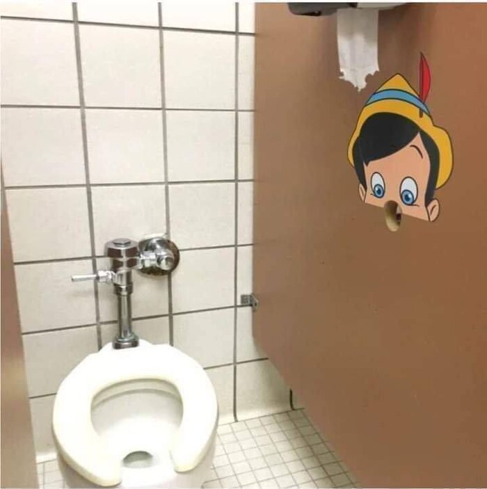 Ври же, Пиноккио, ври... Юмор, Пиноккио, Туалет, Glory hole, Туалетный юмор