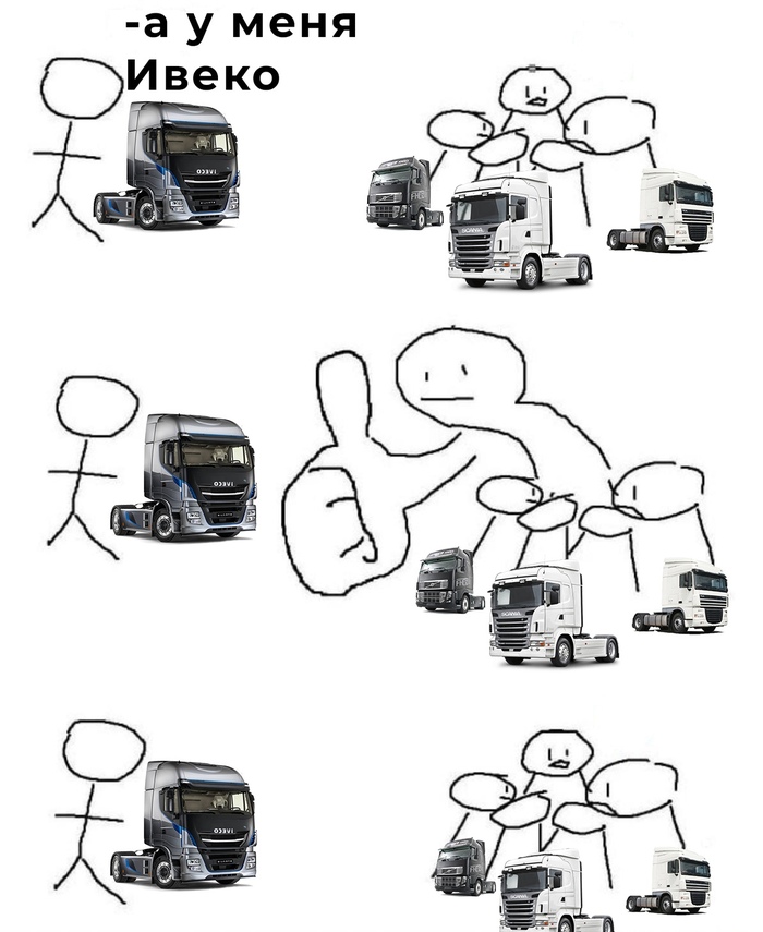 Грузовой ночной мемодел