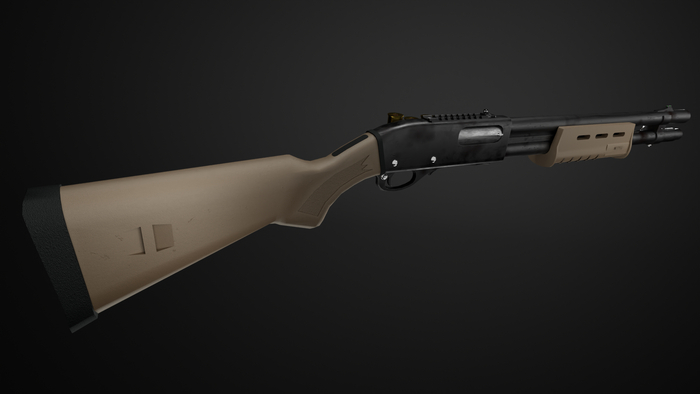 3D  Remington 870 Blender, 3D , Gamedev, Game Art,  , , Remington, ,  , 