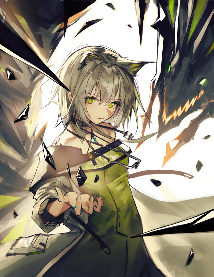  Anime Art, , Kaltsit, Arknights, Animal Ears, 