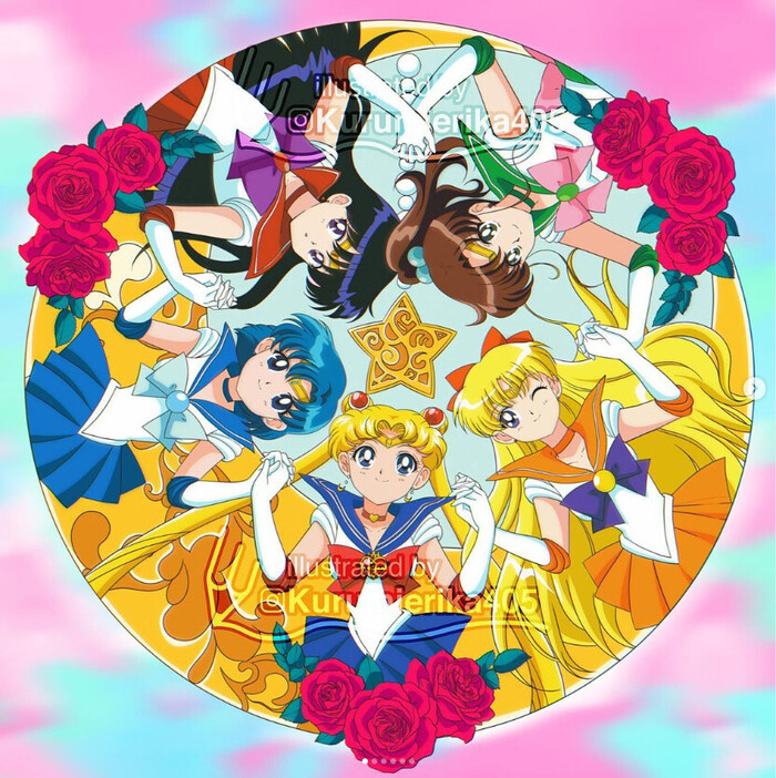  Sailor Moon, Sailor Mercury, Sailor Mars, Sailor Jupiter, Sailor Venus, , Anime Art