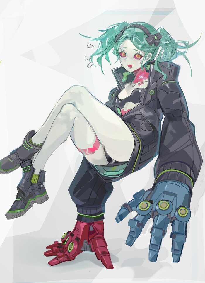 Sup *choom* , , Anime Art, Cyberpunk 2077, Cyberpunk: Edgerunners, Rebecca (Edgerunners)