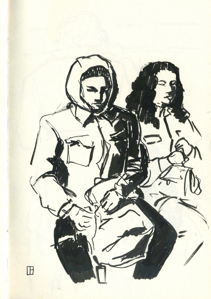 Метро Метро СПБ, Метро, Набросок, Скетч, Тушь, Арт, Рисунок, Рисование, Длиннопост