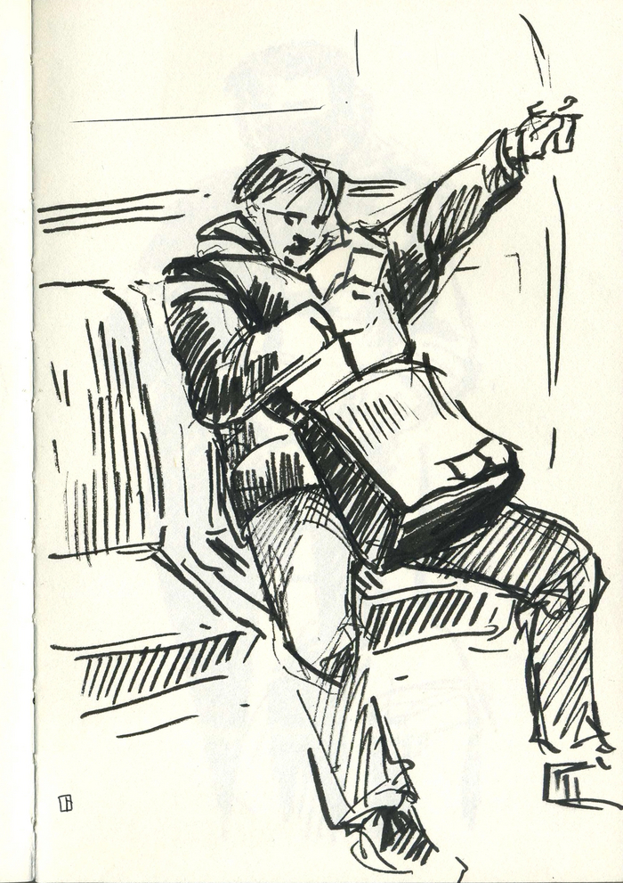 Метро Метро СПБ, Метро, Набросок, Скетч, Тушь, Арт, Рисунок, Рисование, Длиннопост