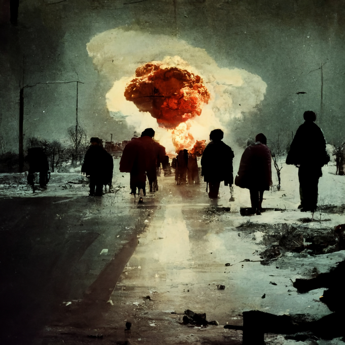 Ядерная война рисунок