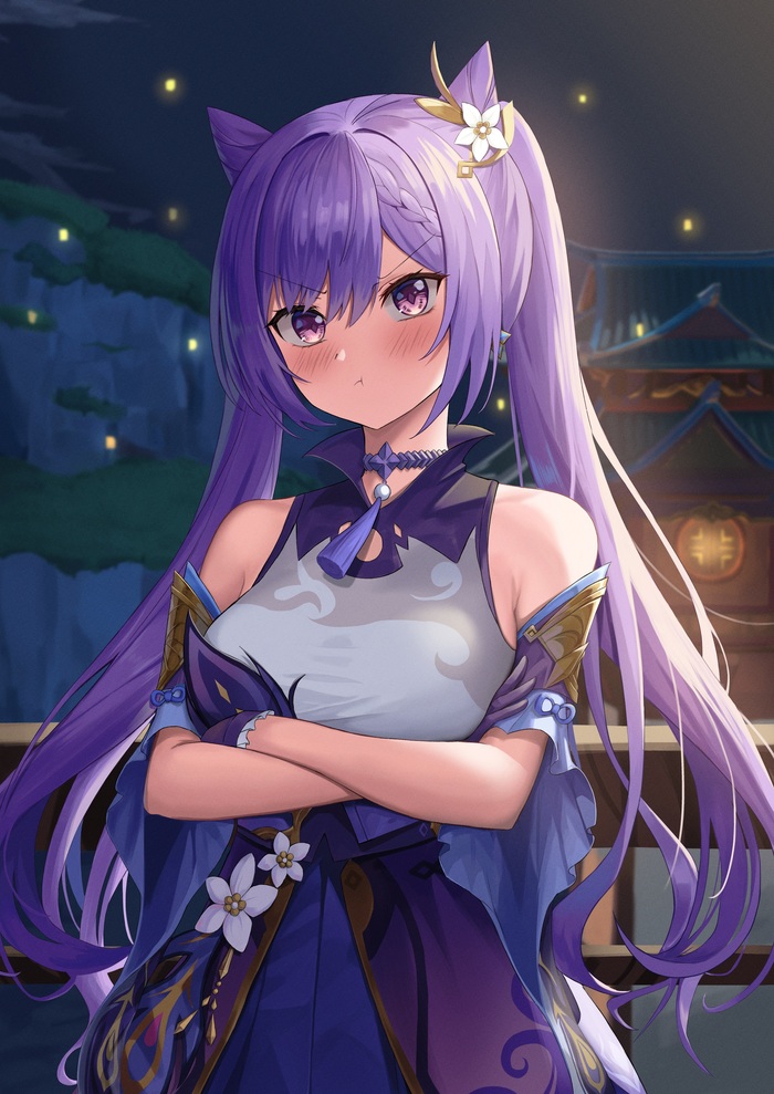   Genshin Impact, Keqing (Genshin Impact), , , , Anime Art, 