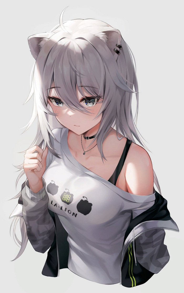 Shishiro Hololive, Virtual YouTuber, Shishiro Botan, Anime Art, , Animal Ears