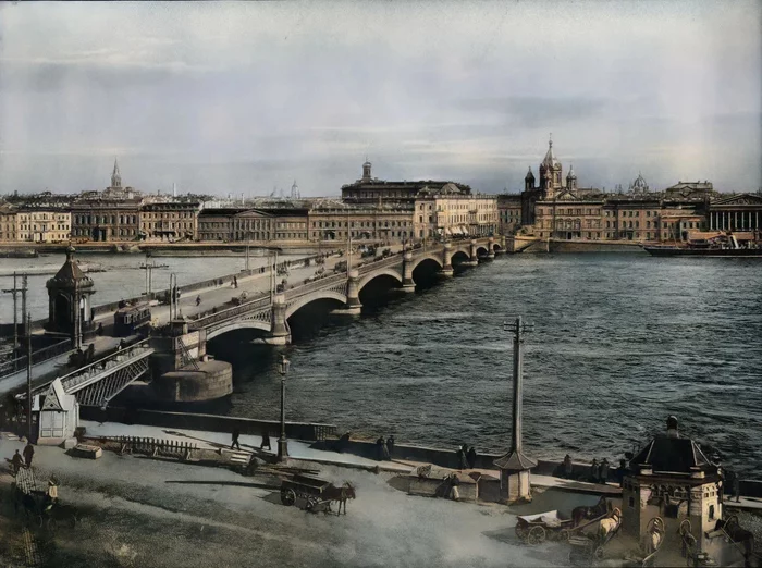 Санкт-Петербург в начале ХХ века Старое фото, Колоризация, История, Фотография, Российская империя, Санкт-Петербург, 20 век, Длиннопост