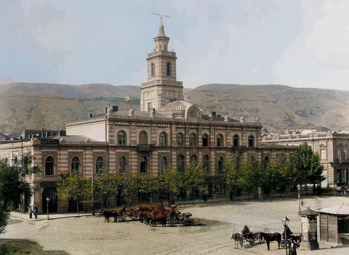 Тифлис конца XIX – начала XX веков Старое фото, Колоризация, Фотография, Храм, История, Российская империя, Грузия, Тбилиси, Длиннопост