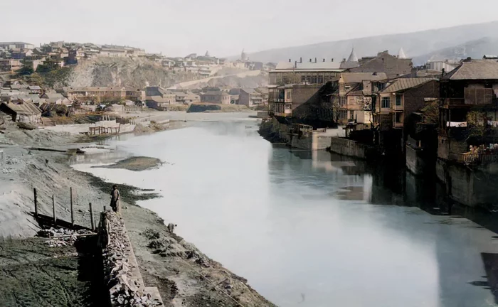 Тифлис конца XIX – начала XX веков Старое фото, Колоризация, Фотография, Храм, История, Российская империя, Грузия, Тбилиси, Длиннопост