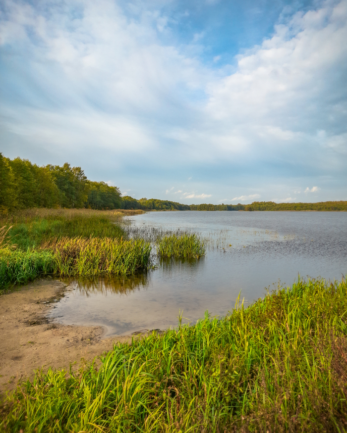На берегу оз.Великое в деревне Лубенкино. Уже Октябрь )