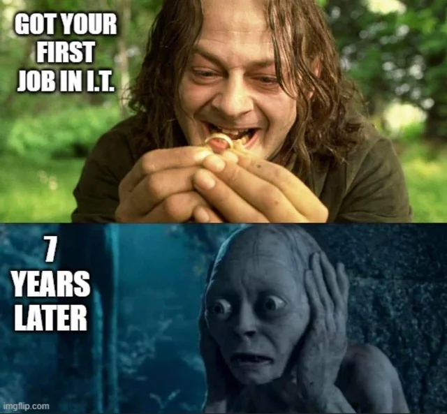 Когда получил первую работу в IT и 7 лет спустя