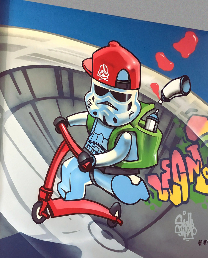 Штурмовик из "звездных воин" на стене