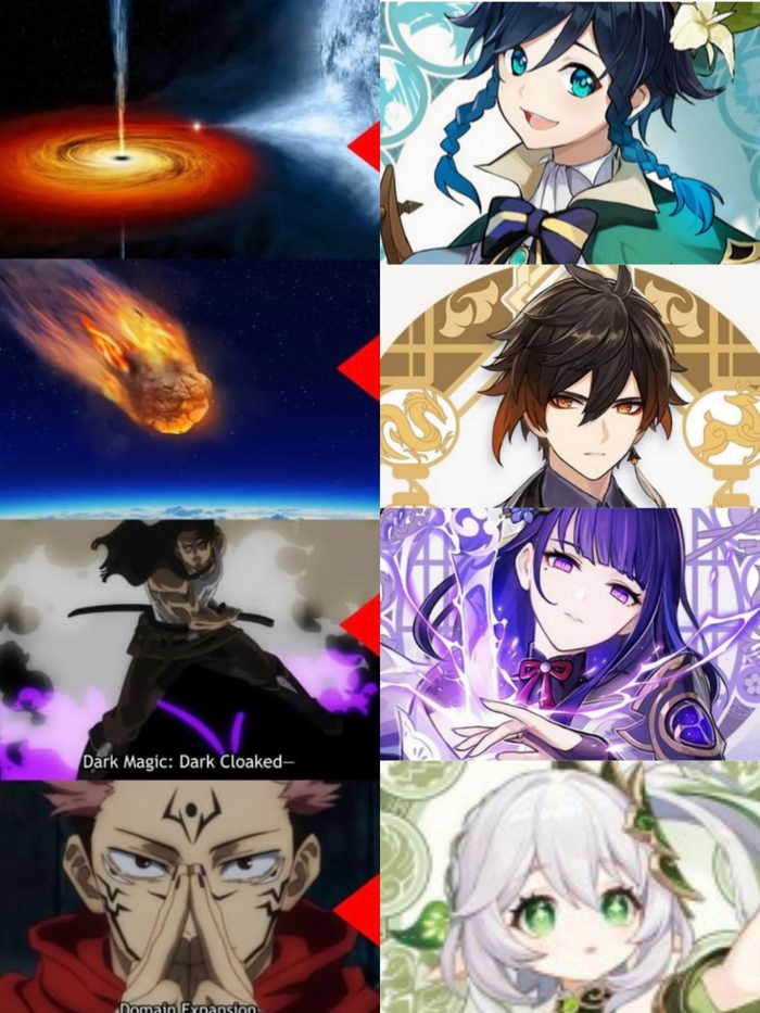  Venti (Genshin Impact), Zhongli (Genshin Impact), Raiden Shogun (Genshin Impact), Nahida (Genshin Impact), Genshin Impact, Anime Art, 