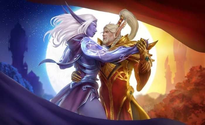 "Sun and Moon" by Kresto , , Game Art, World of Warcraft, Warcraft