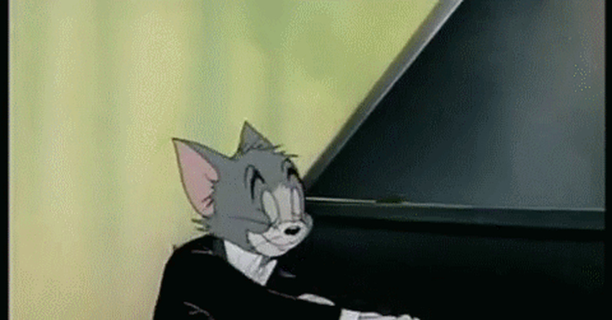 Игра поющий том. Том и Джерри пианино гиф. Том и Джерри пианино. Кот том на пианино. Кот за фортепиано.