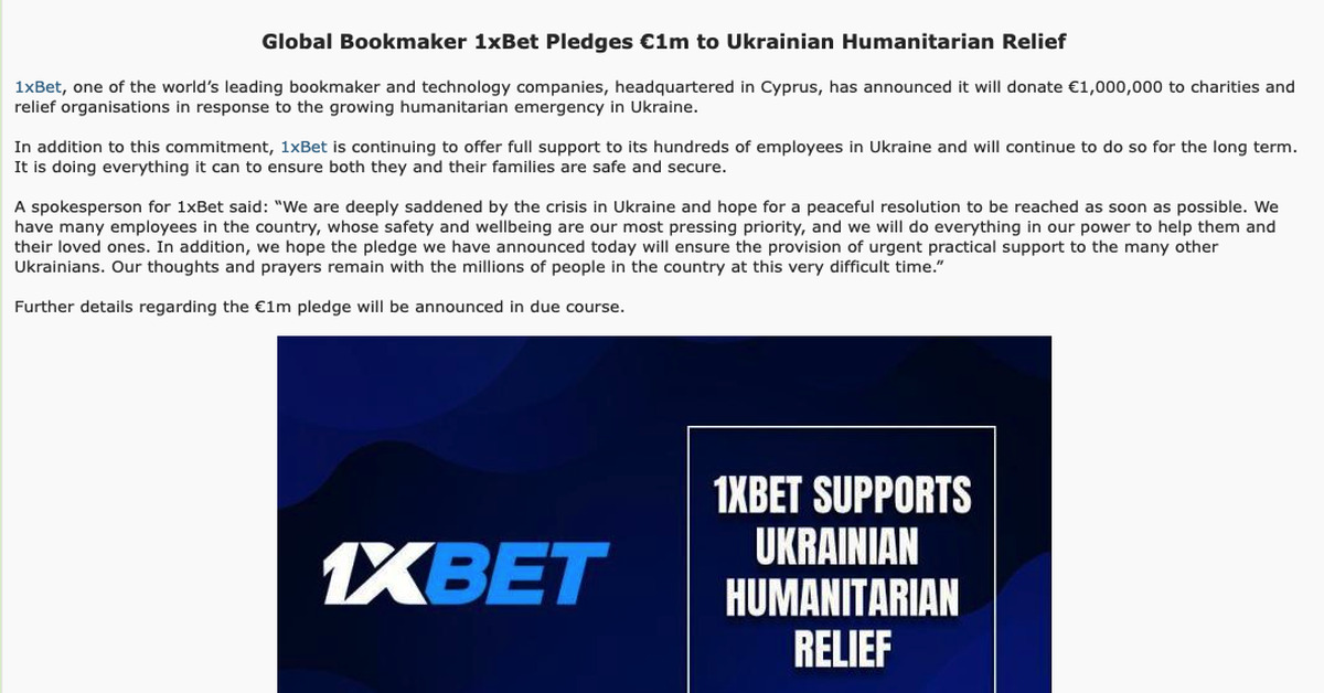 1хb**, а возможно 1хставка спонсирует Украину! 0_о | Пикабу
