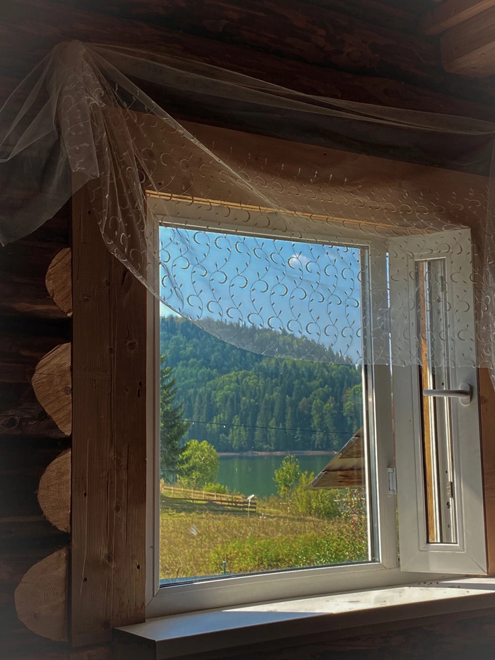 Вид на Павловское водохранилище из окна спальни, республика Башкортостан