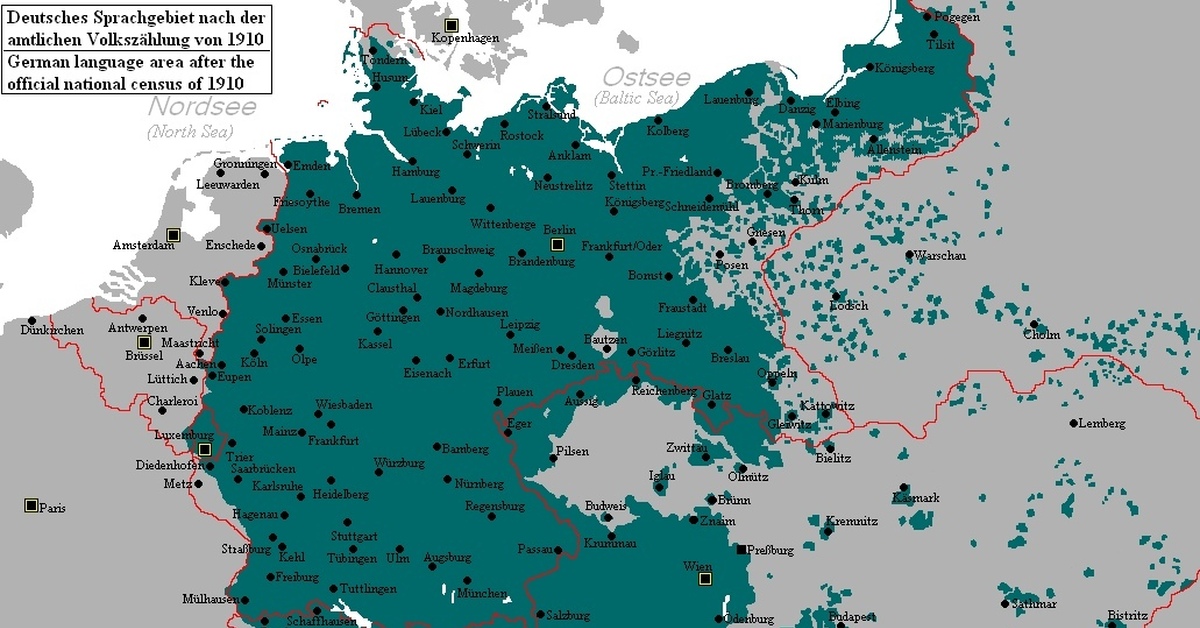 Карта проживания немцев