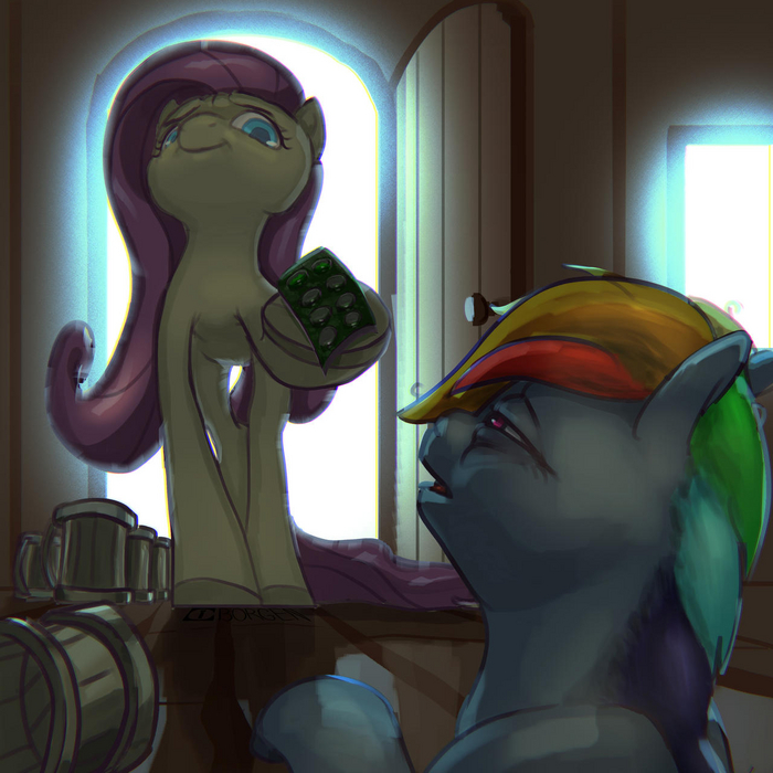    My Little Pony, Fluttershy, Rainbow Dash, Ciborgen
