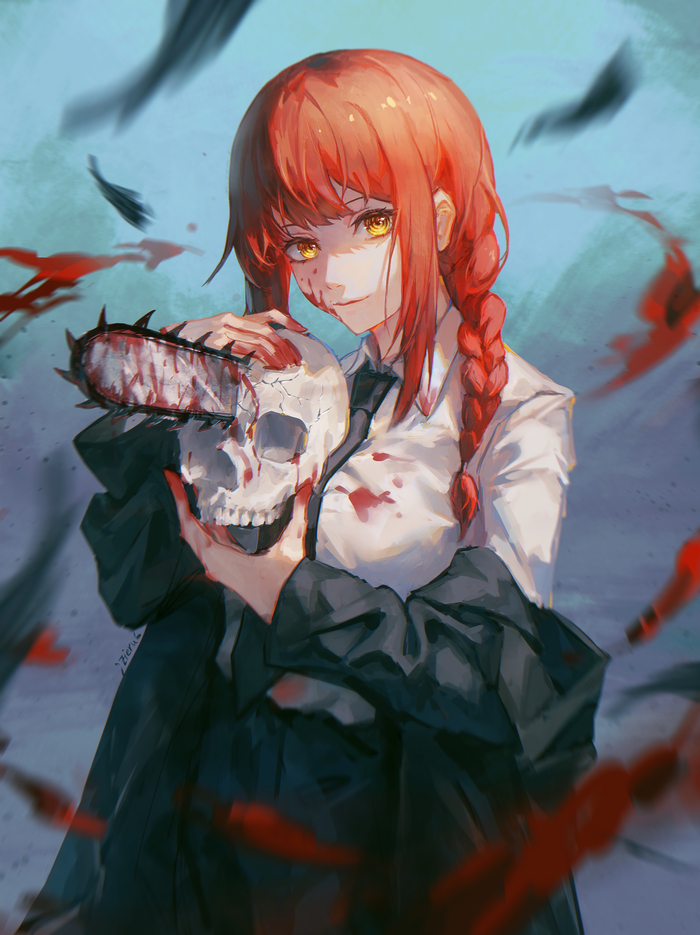  Makima, Chainsaw Man, , , , Anime Art, Zieru