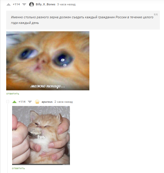 Урожай зерновых 2022 года - более 147 миллионов тонн