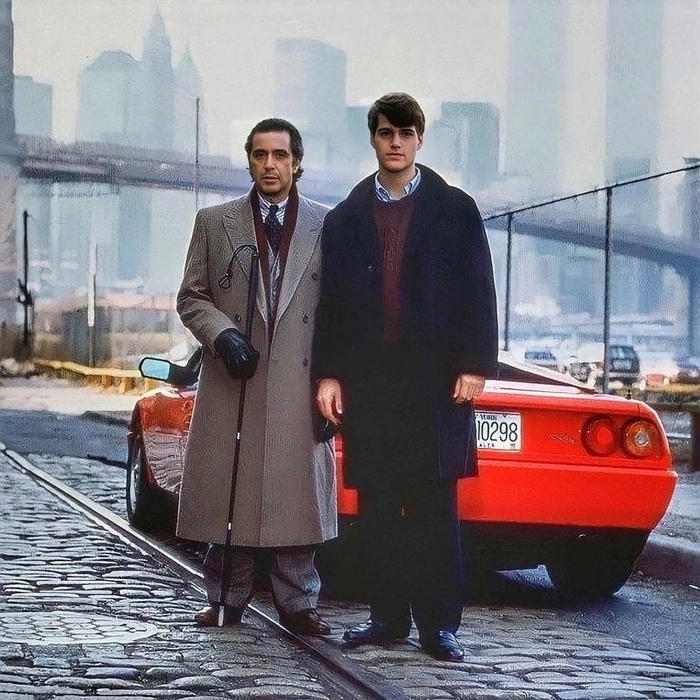 Аль Пачино и Крис О’Доннелл на съёмках фильма «Запах женщины»