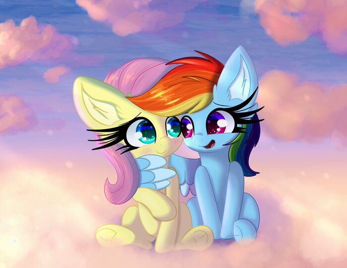   My Little Pony, Rainbow Dash, Fluttershy, Ponyart, 