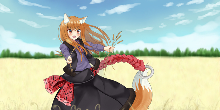 Holo , Anime Art, Spice and Wolf, Holo, , Digital