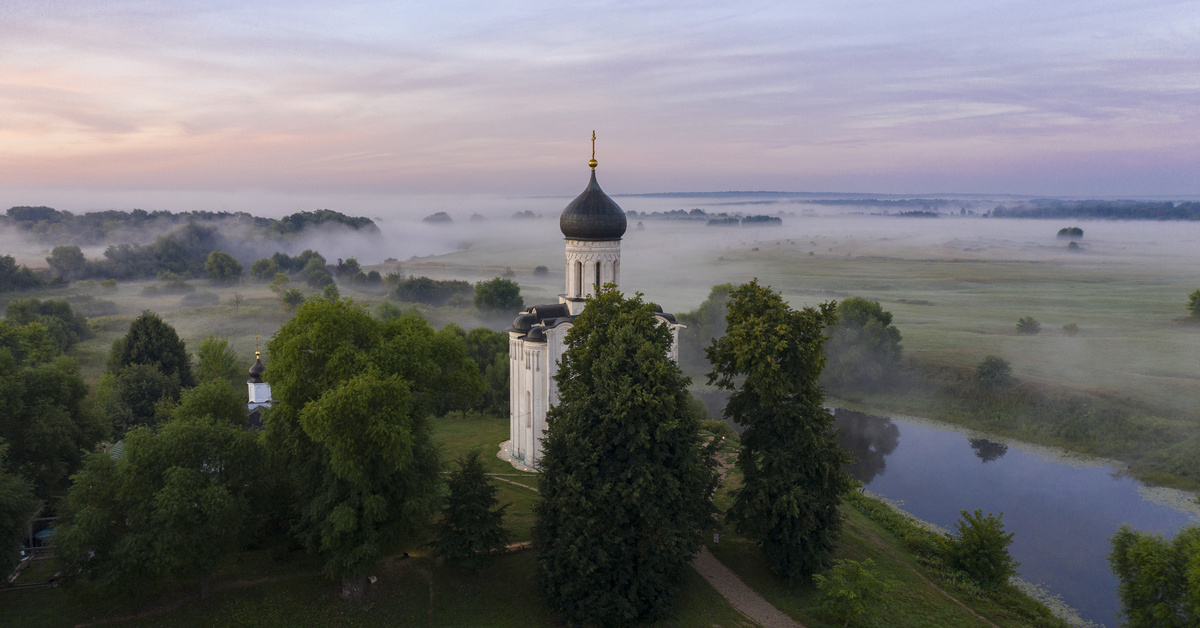 Храм в тумане Великий Новгород