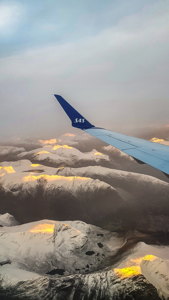 Норвегия, вид сверху Рассвет, Норвегия, Мобильная фотография, Длиннопост, Вид из самолёта