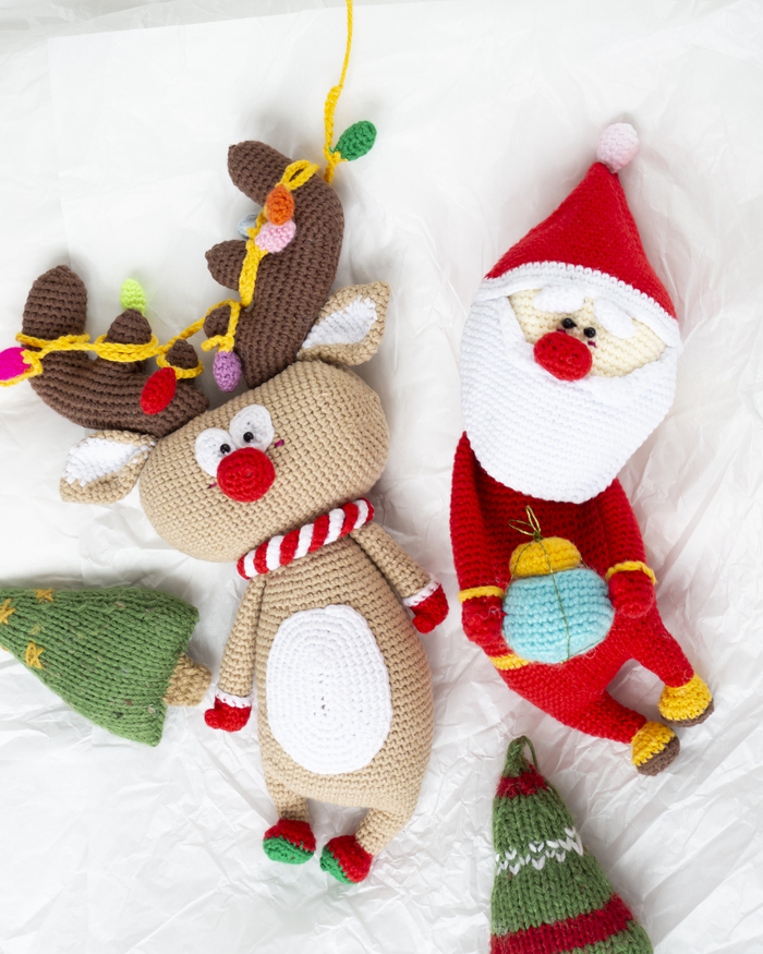 Новогодние носки и шарф Дед Мороз