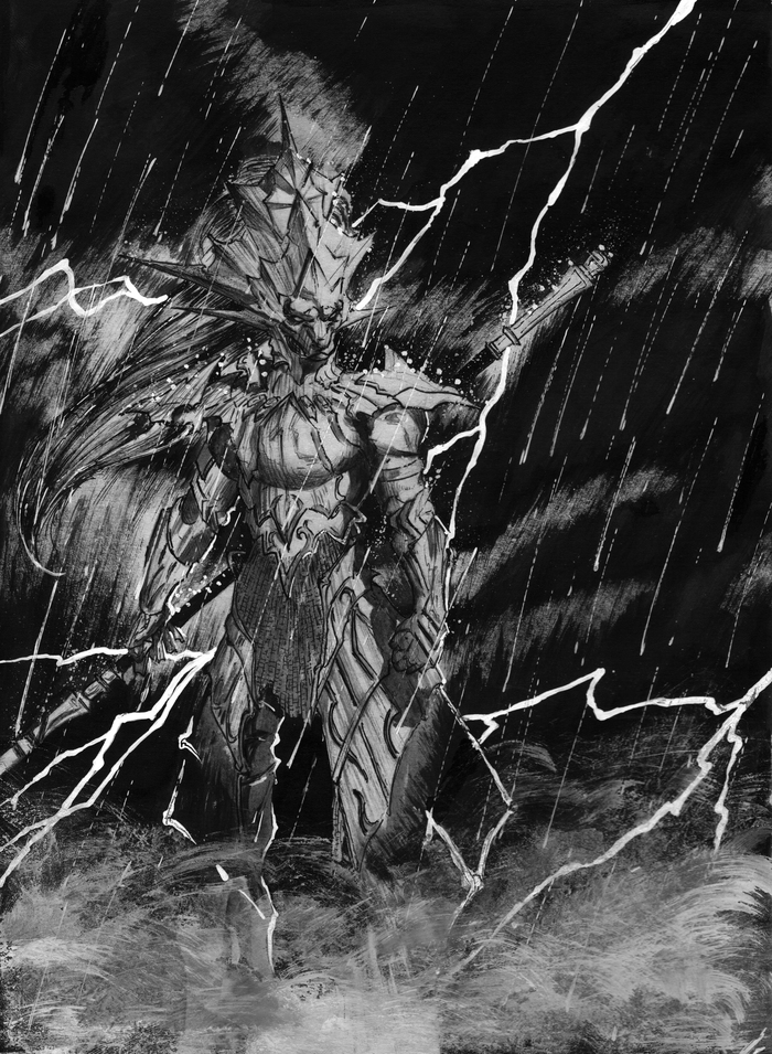    , ,  , Digital, Dragon Slayer Ornstein, Dark Souls, 2D, Clip Studio Paint, , ,  ,  , 