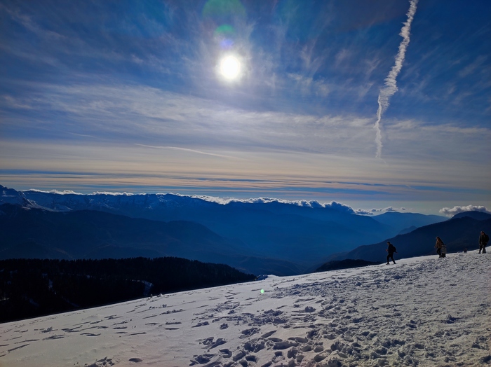 Ясный день на Розе Пик Мобильная фотография, Горы, Роза Хутор, Снег, Сочи, Кавказские горы, Длиннопост