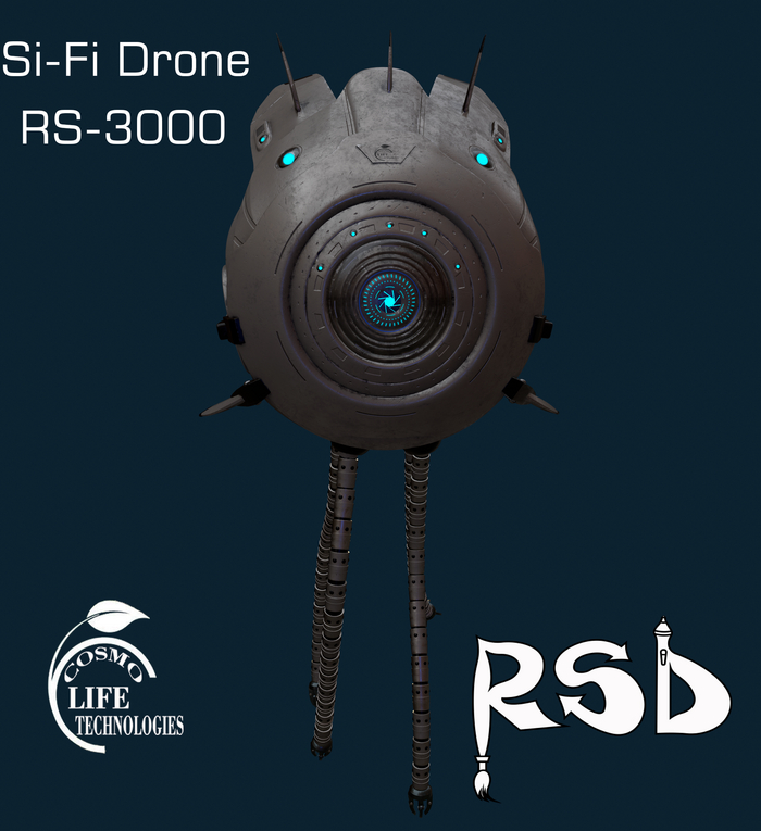 Si-Fi Drone RS-3000.      , , , 3D , 3D, , 